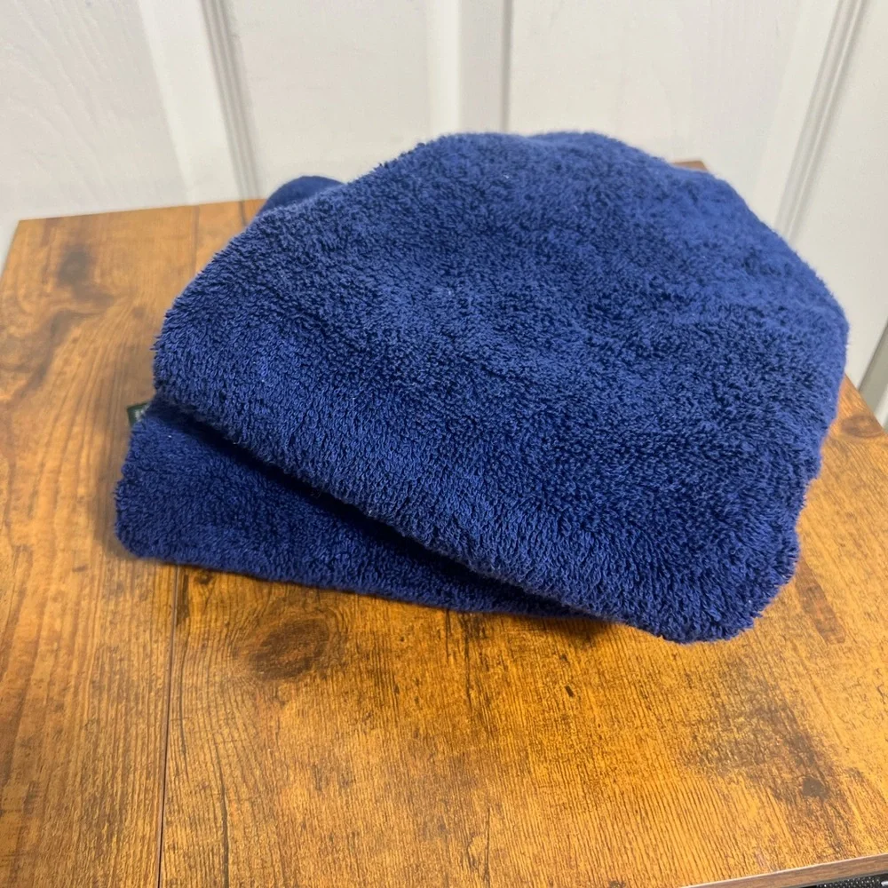 Ralph Lauren Deep Blue Cotton Towel lot of 2